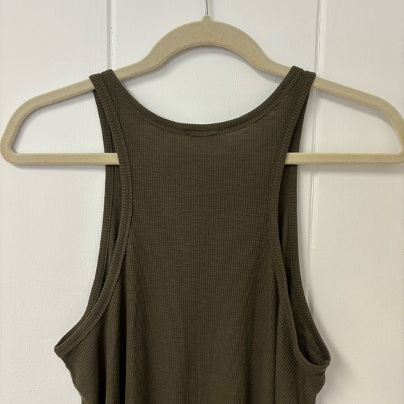 Free People Intimately Long Beach Tank Top in Army Green Small - Picture 6 of 6